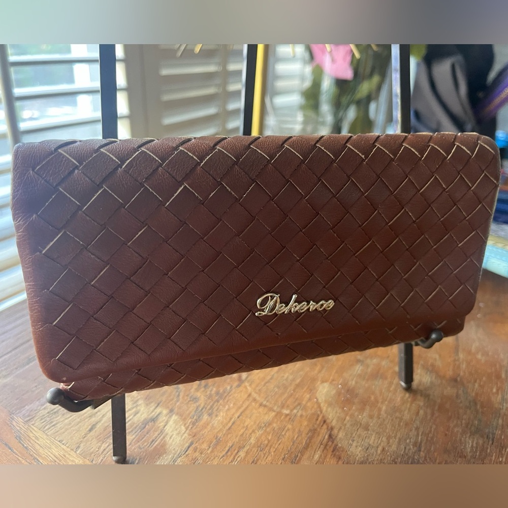 Dekerce Brand Braided leather wallet, buttery soft